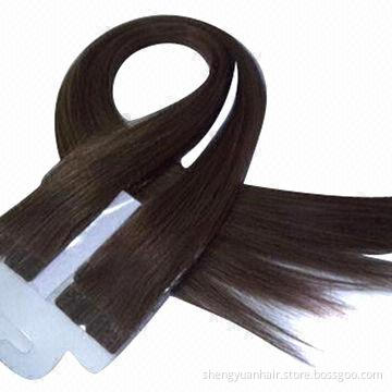 Super Quality Wholesale Cheap Silk Straight Indian Remy Human Double-sided Tape Hair Weft